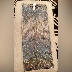Top Shop Midi Skirt metallic super shiny and cute